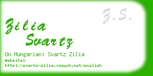 zilia svartz business card